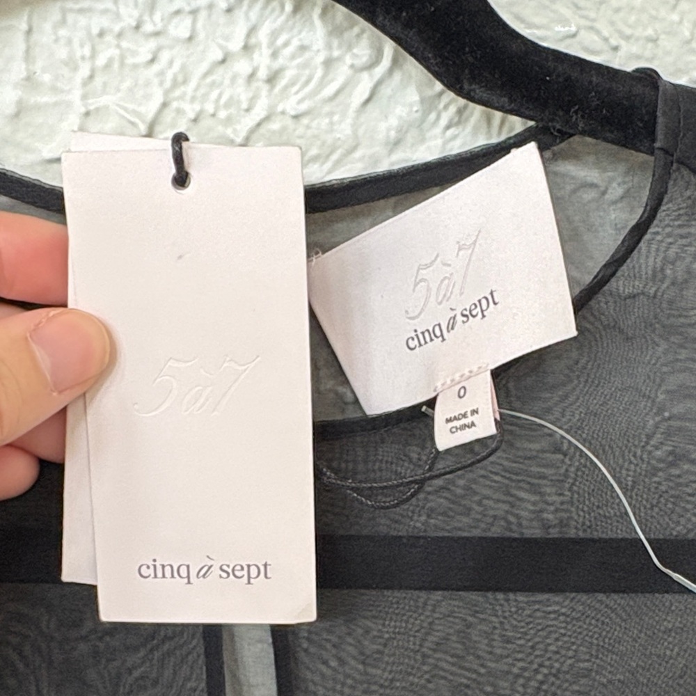 CINQ À SEPT Erin Puff Sleeve Organza Mini Dress - Picture 2 of 6